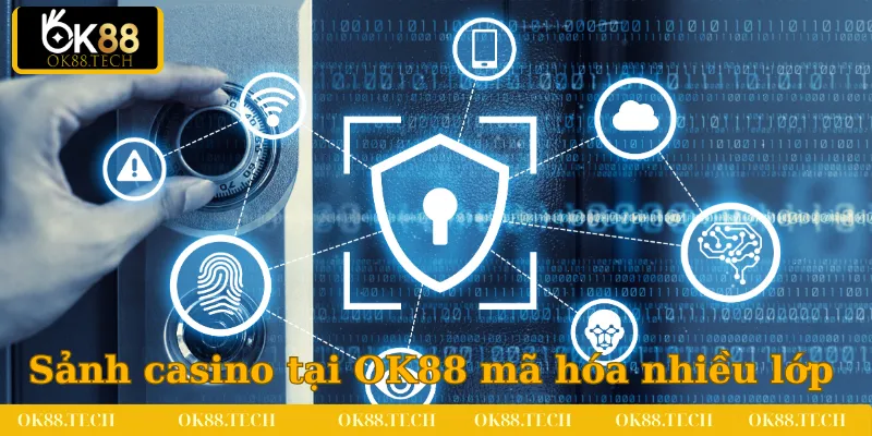 Sảnh casino tại nhà cái OK88 mã hóa nhiều lớp